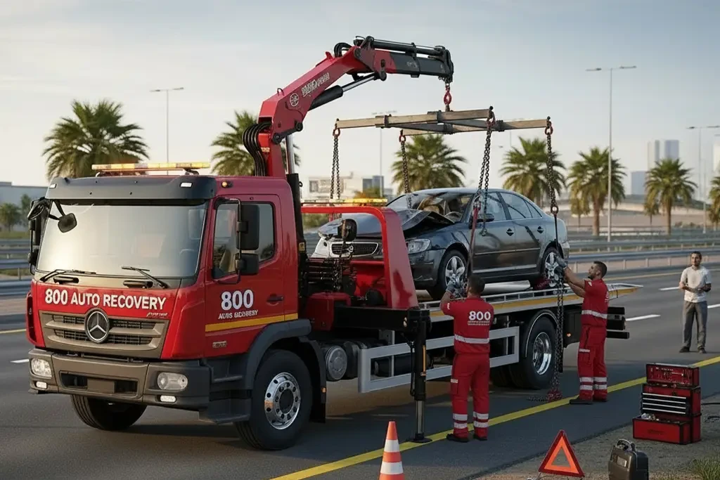 Accident recovery service providing fast, safe, and efficient towing for vehicles involved in accidents.