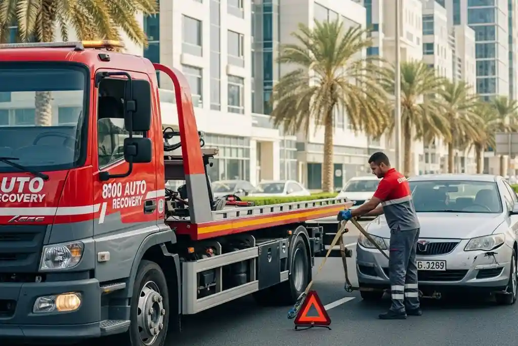 Minor accident recovery service providing quick towing and roadside assistance after a minor accident.
