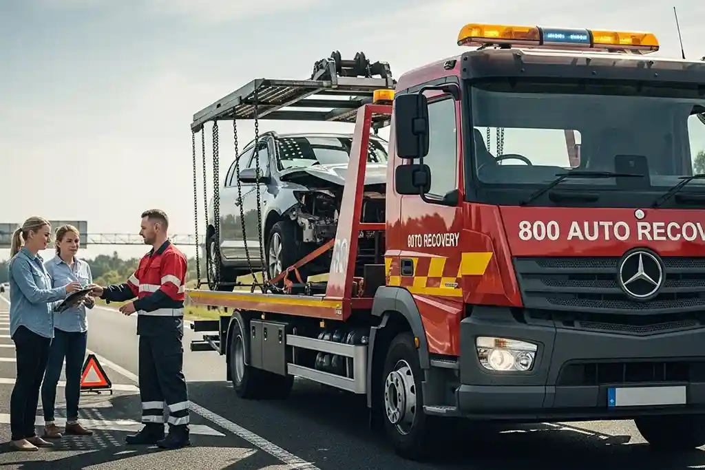 Safe transport and handover of a vehicle, ensuring secure delivery to the destination.